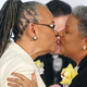 Darlene Garner and Candy Holmes, both reverends of Metropolitan Community Churches, exchanged a kiss during their wedding ceremony on the first day same-sex couples were allowed to legally wed in Washington, D.C., March 9, 2010.
Alex Wong/Getty Images